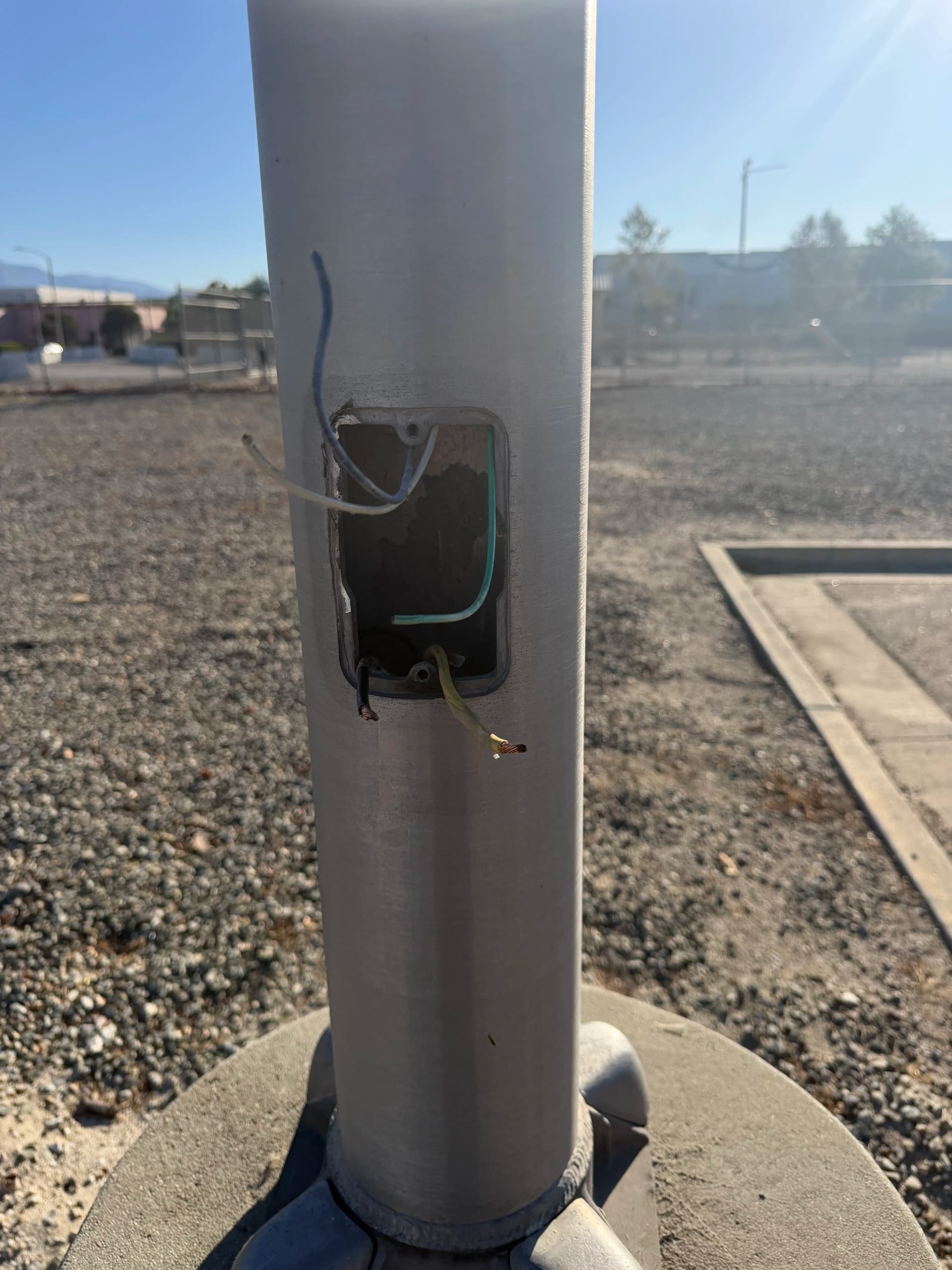 Gallery photos for Parking Lot Lighting Repair After Vandalism in San Bernardino: Image #1
