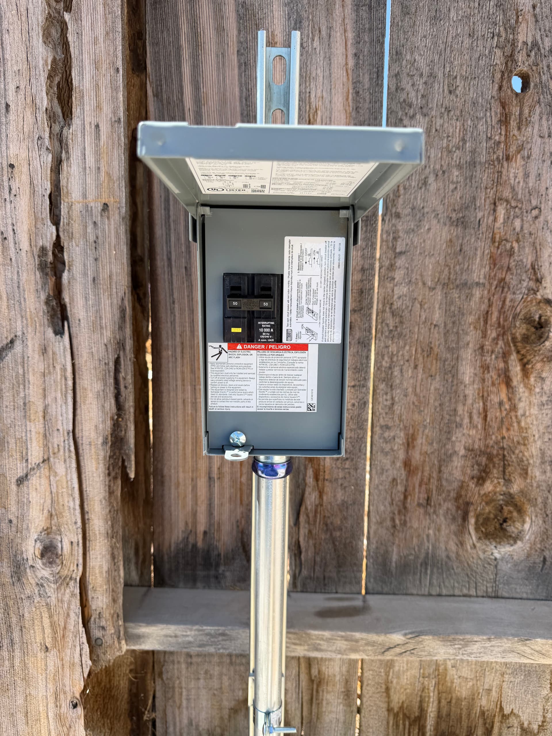 Gallery photos for 50 Amp Spa Disconnect Installation in Apple Valley: Image #1