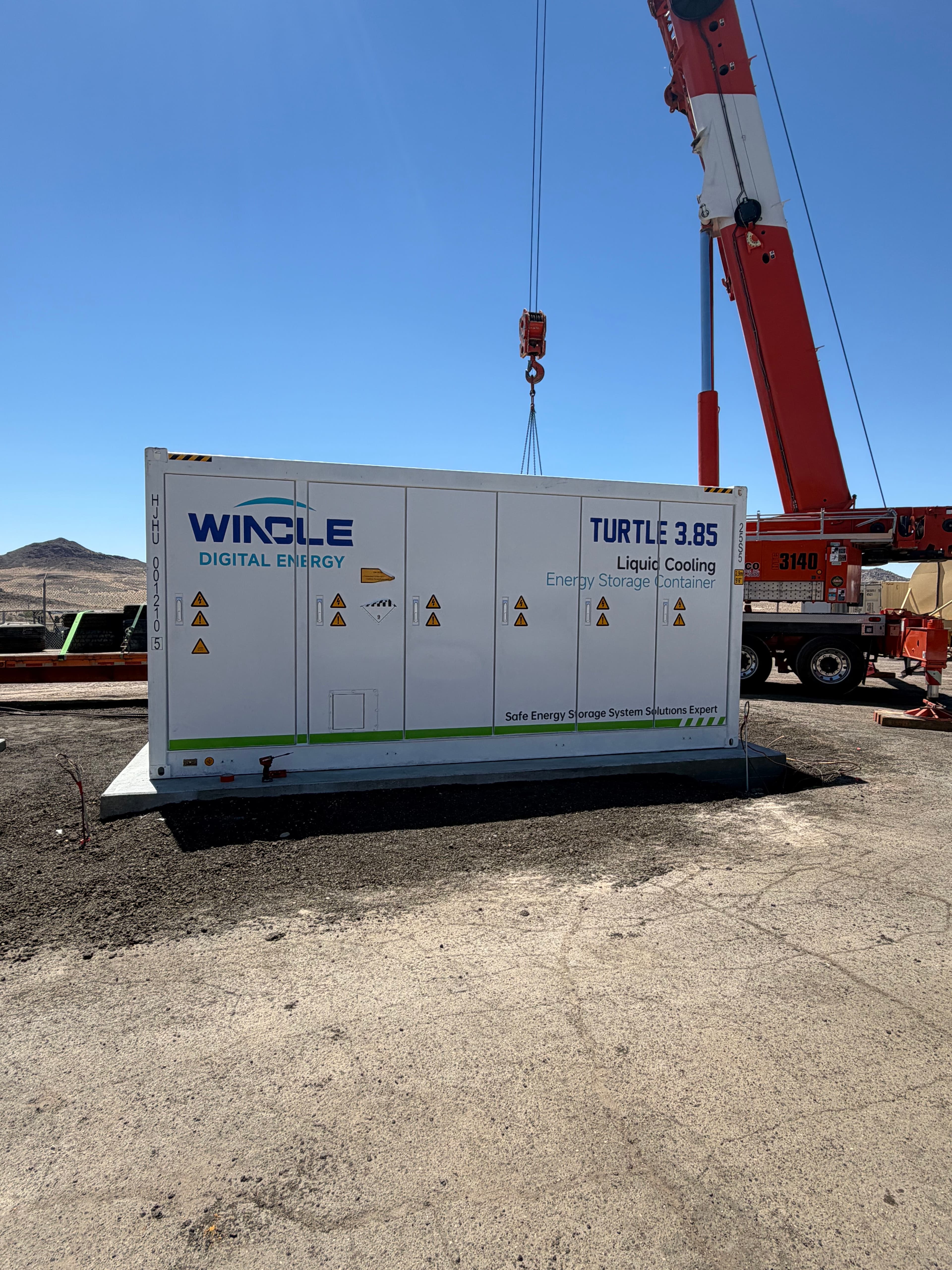 Project 60,000 lb Battery Container Crane Pick in Baker CA image