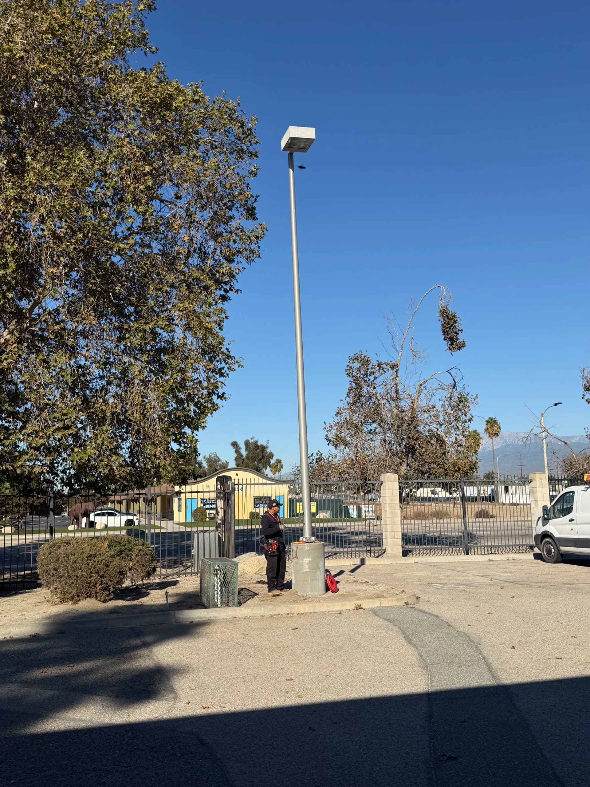 Gallery photos for Parking Lot Lighting Repair After Vandalism in San Bernardino: Image #3