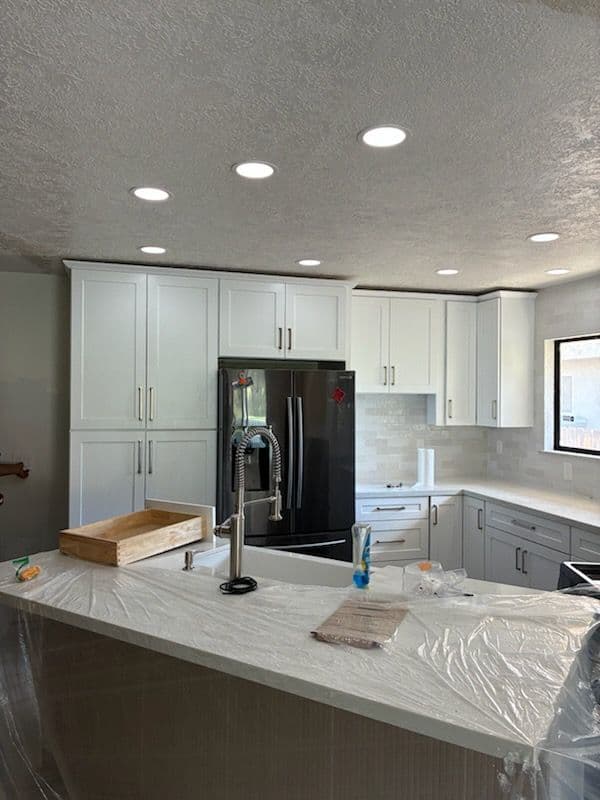 Kitchen Remodel With LED Retrofit and Modern Fixtures