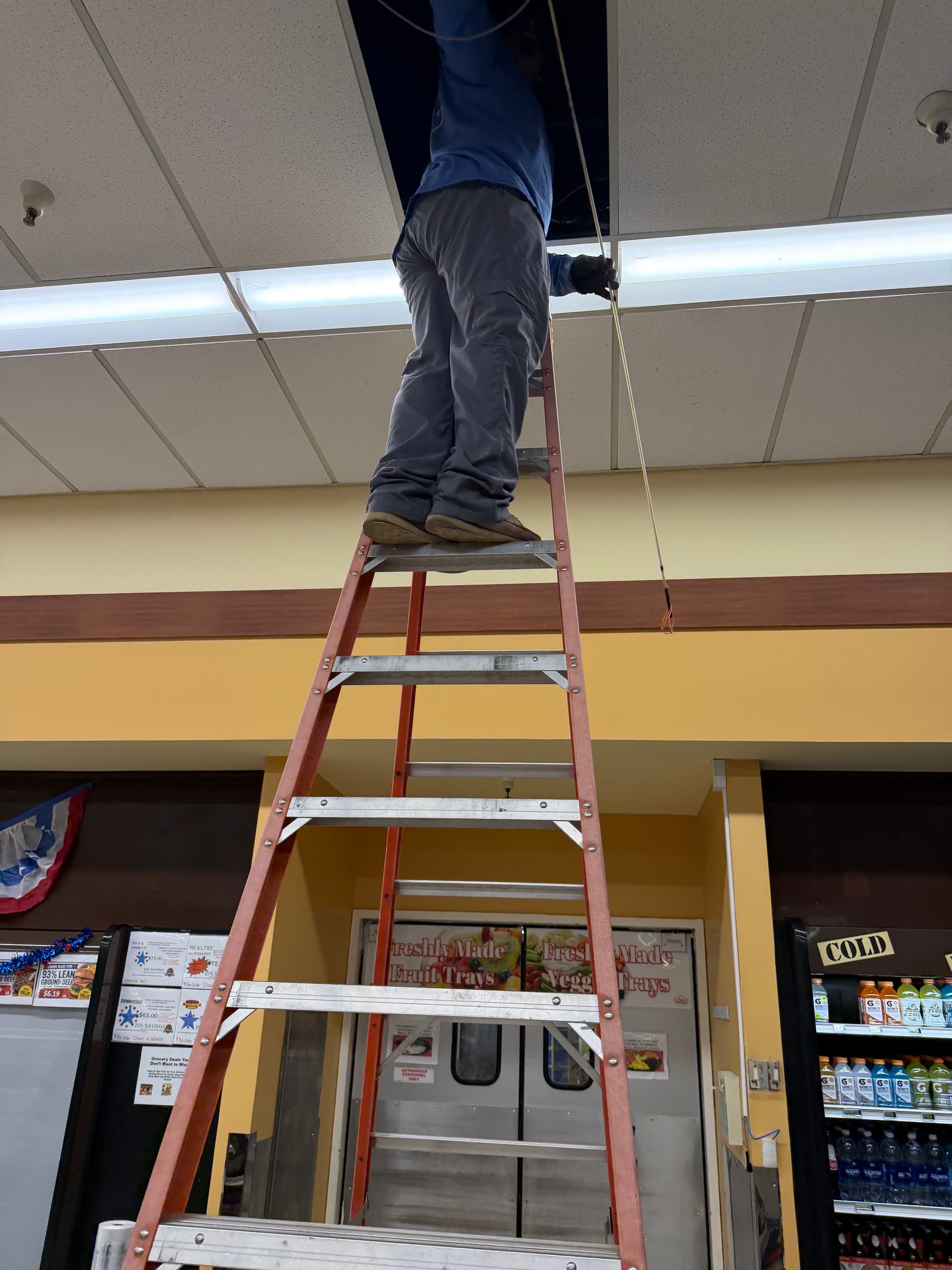 Unsafe Sign Circuit Wiring Fixed Right at a Commissary image
