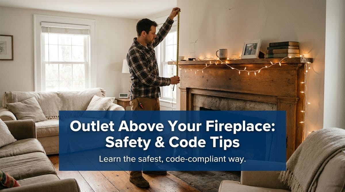 Outlet Above Your Fireplace Mantel: Safety & Code Tips image